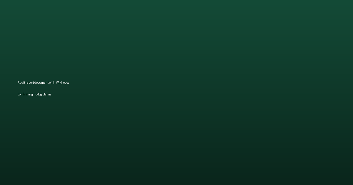Audit report document with VPN logos confirming no-log claims